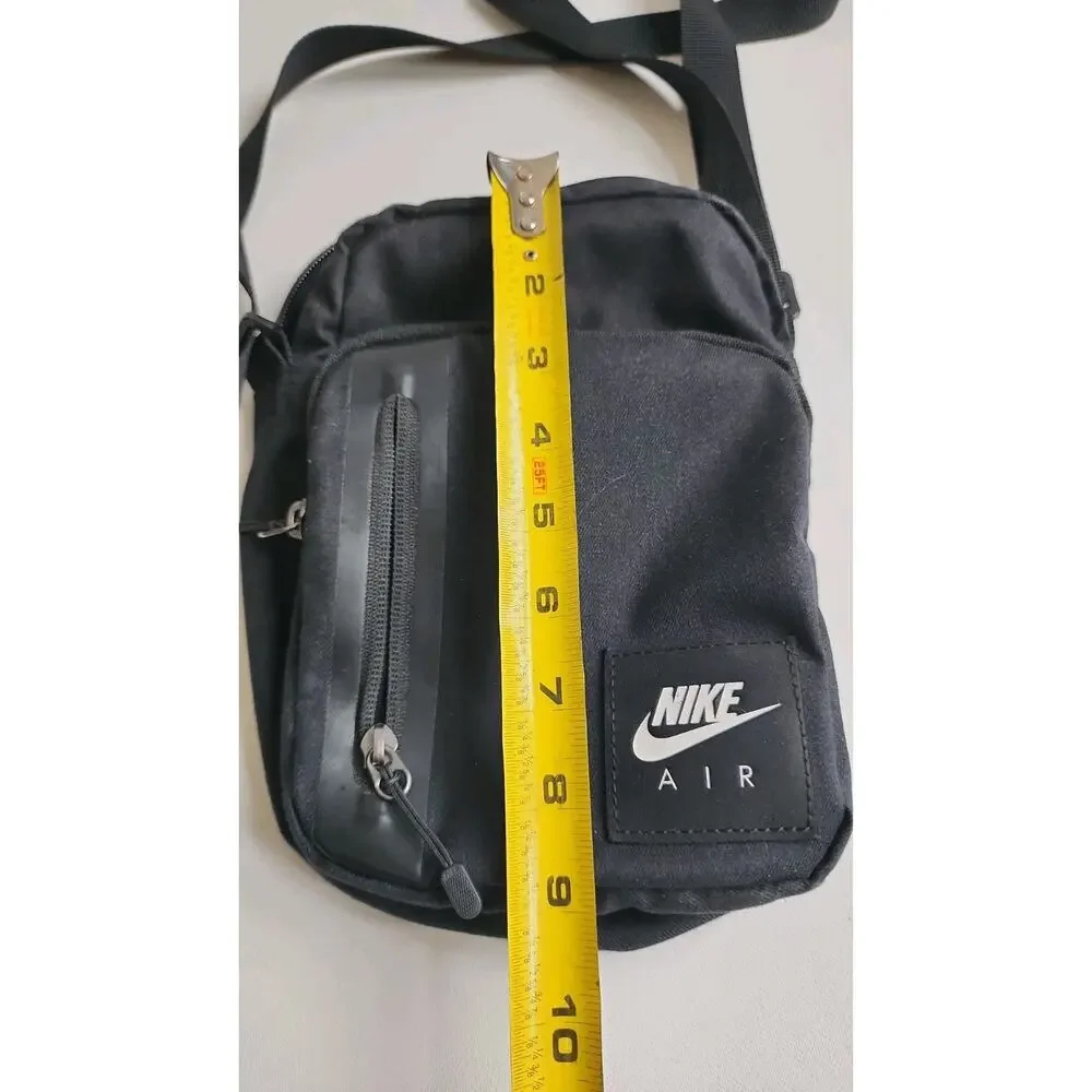 Nike Heritage Air Max Crossbody Bag Black Durable Utility Multi Pocket Festival